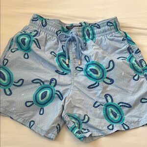 Vilebrequin Blue and Green Turtle Swim Trunks
